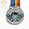 스포츠 상을 스케이트를 타는 주문 제작된 엠보싱된 은메달은 맬끈으로 메달스